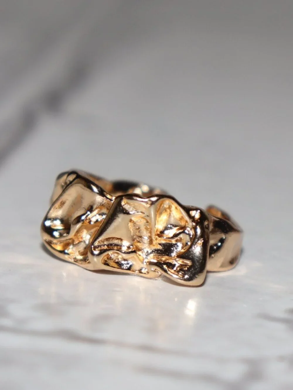 ✨ NWOT Gold Organic Sculpted Ring • Size 7 ✨